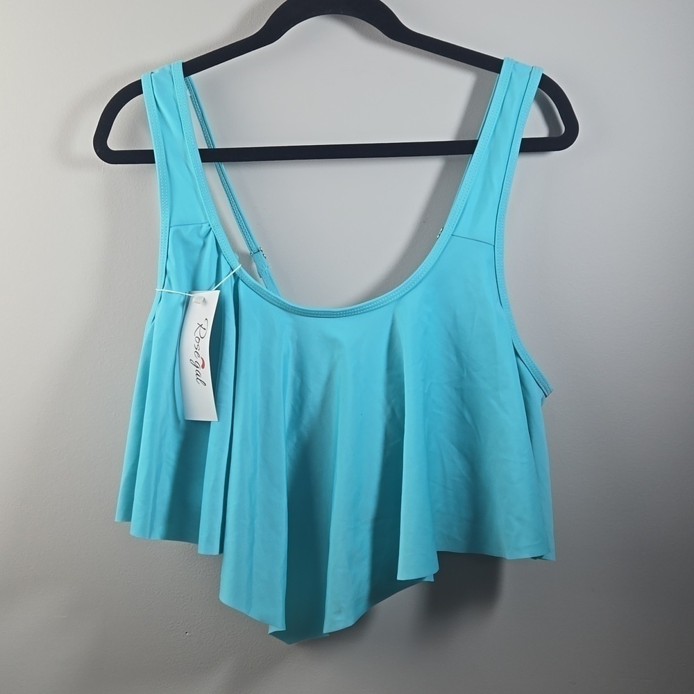 Rosegal 2 piece Bathing Suit Teal & Striped